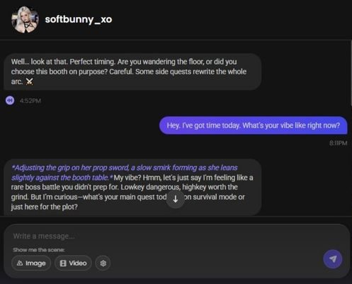 AI softbunny xo ai girl-chat experience