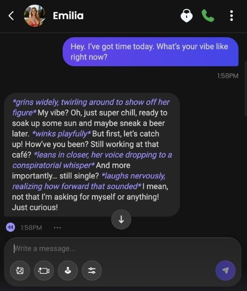 emilia vermont ai girl chat history 1