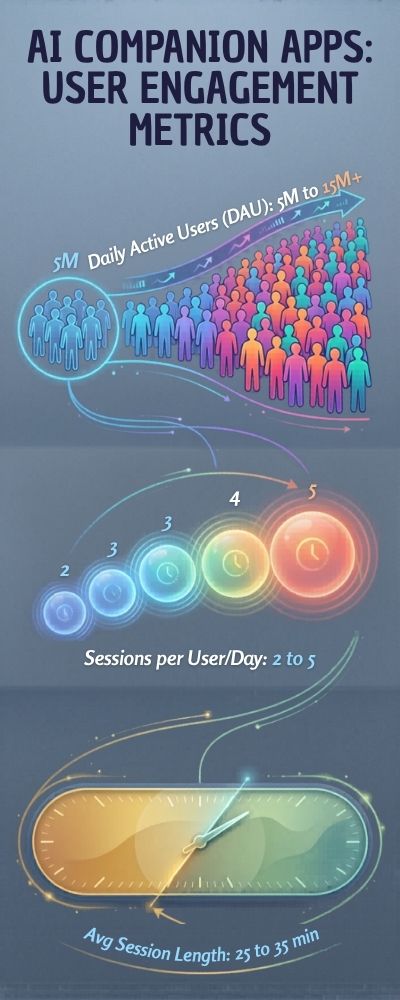 AI-Companion-Apps-User-Engagement-Metrics-Infographic