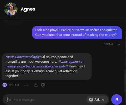 agnes therese ai girl chat history 2