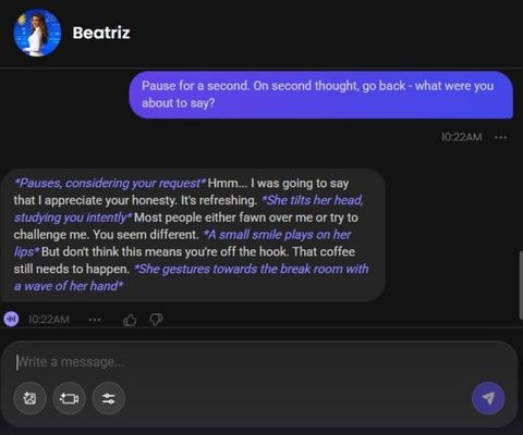 ai character beatriz vargaro chats 3