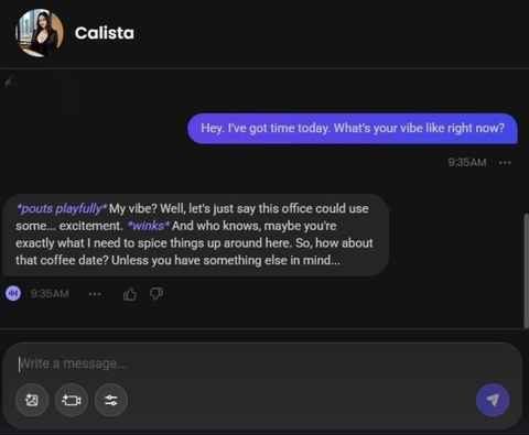 ai character calista turner chat 1