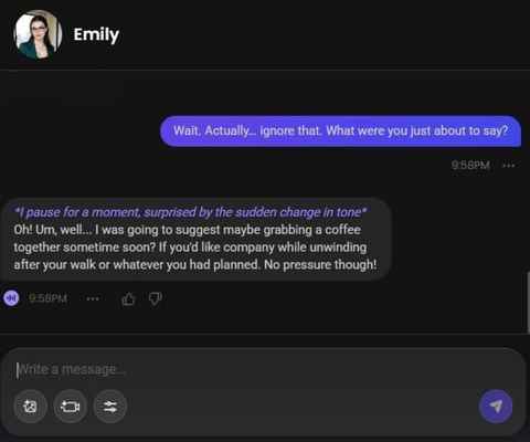 ai character emily foster chats 3