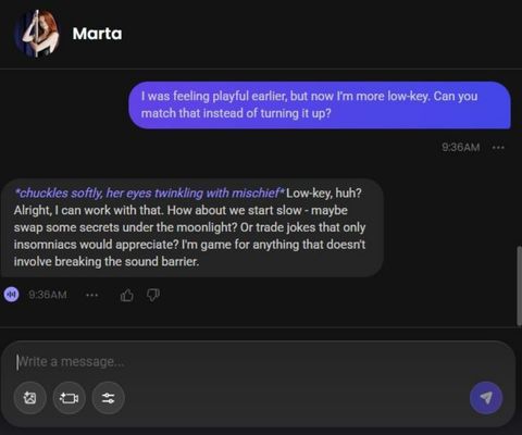 ai character marta doyle chats 2