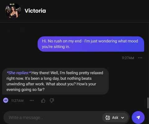 ai character victoria hart chats 1