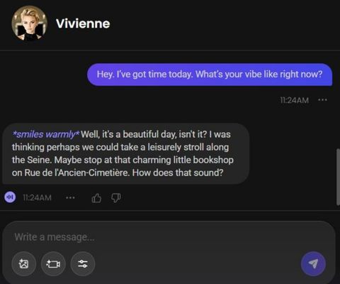ai character vivienne knight chats 1