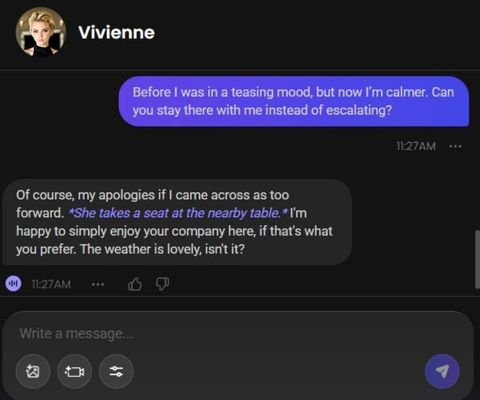 ai character vivienne knight chats 2