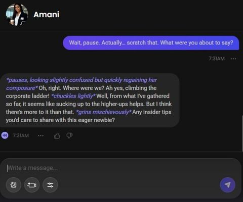ai girl amani nassar chat history 3