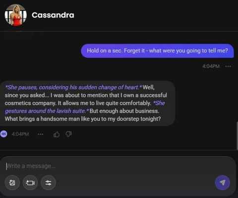 ai girl cassandra amandi chat history 3