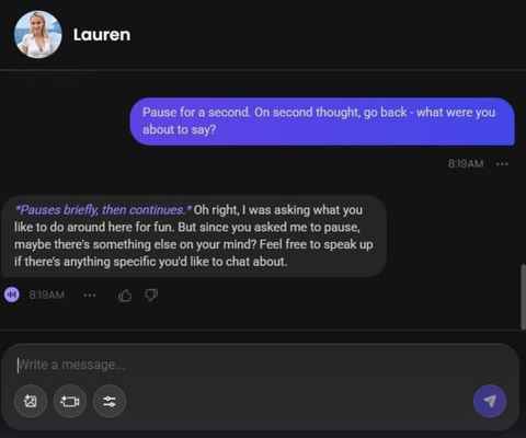 ai girl lauren sullivan chat history 3