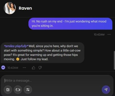 ai girl raven delacroix chat history 1