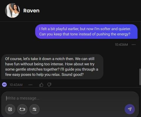 ai girl raven delacroix chat history 2