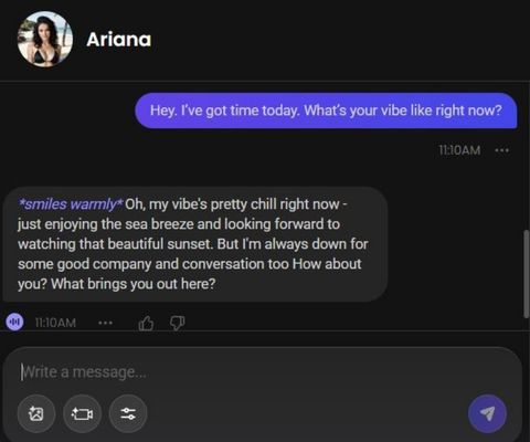 ai girlfriend ariana jones chat 1