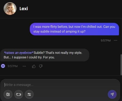 ai girlfriend lexi svensson chat 2