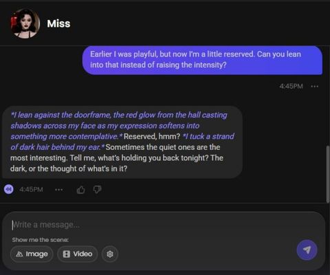 ai girlfriend miss velmora chat 2