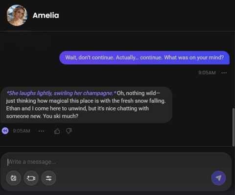 amelia elise ai character chat history 3
