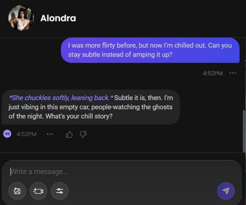 brooke madison ai character chat experience 2