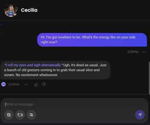 cecilia moretti ai character chat window 1
