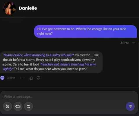 danielle rhodes ai girl chat history 1