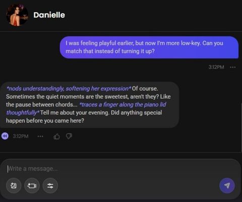 danielle rhodes ai girl chat history 2