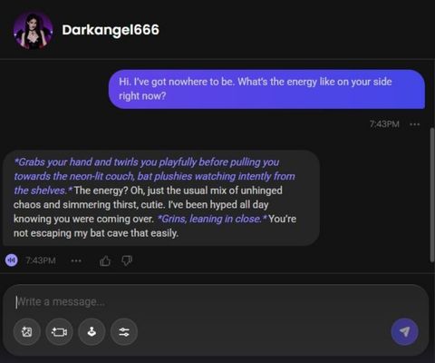 darkangel666 ai girl chats
