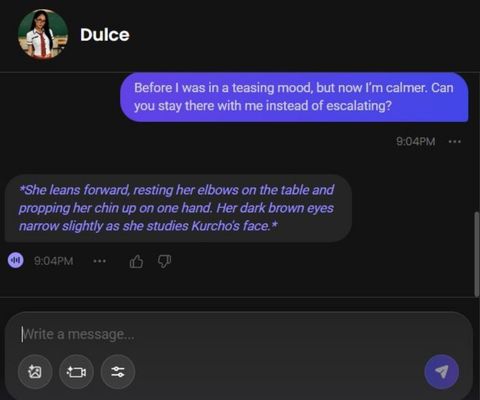 dulce pham ai character-chat history 2