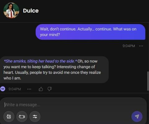 dulce pham ai character-chat history 3