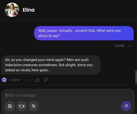 elina drovnik ai girl chat experience 3