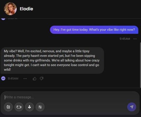 elodie valmont ai character chat history
