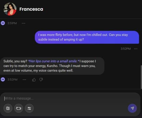 francesca dalmoro ai girl chat experience 2