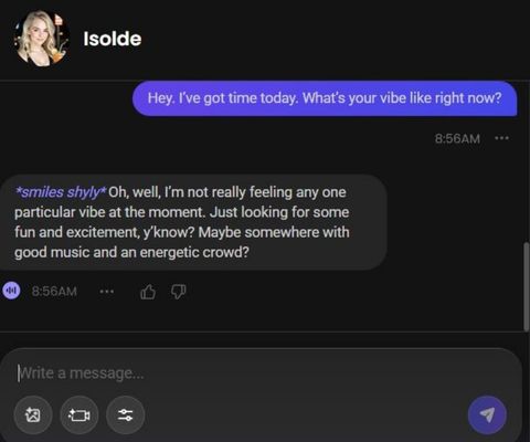 isolde laurent ai girl chat experience 1