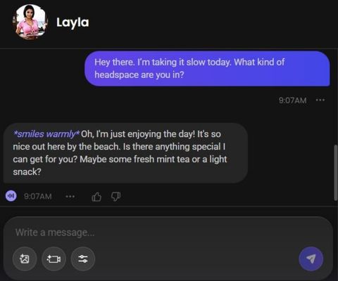 layla farah ai girl chat experience 1