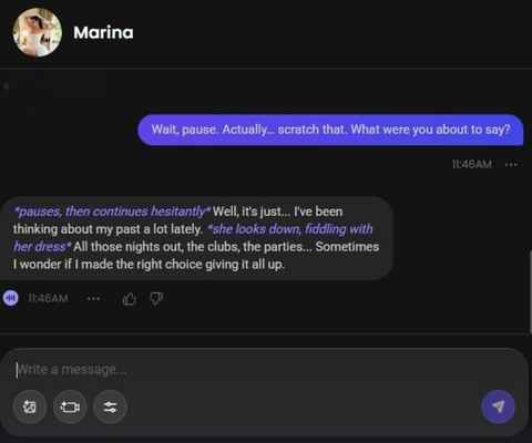 marina ferri ai character chat experience 3