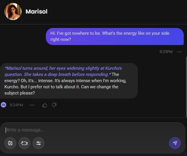 marisol vega ai girl chat window 1