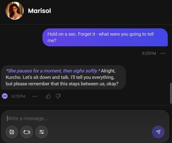 marisol vega ai girl chat window 3