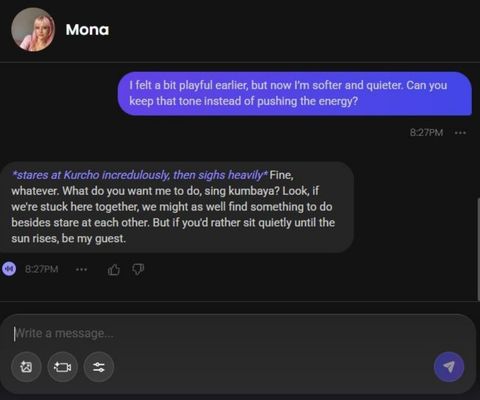 Mona Newman AI girl chat photo and video functionality review 2