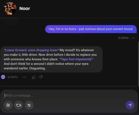 noor ai jader ai character chat experience 1