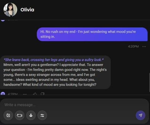 olivia carter ai girl chat history 1