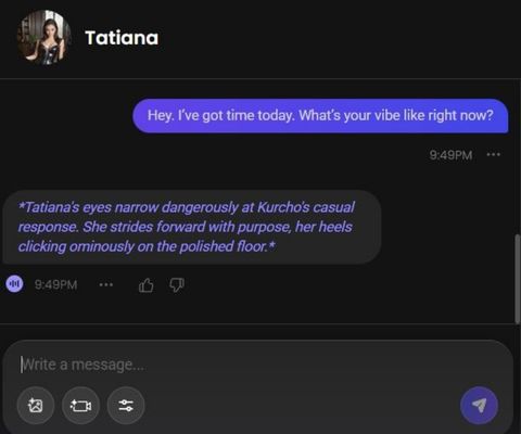 tatiana ivanka ai character chat history 1