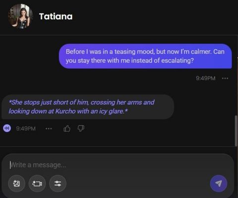 tatiana ivanka ai character chat history 2