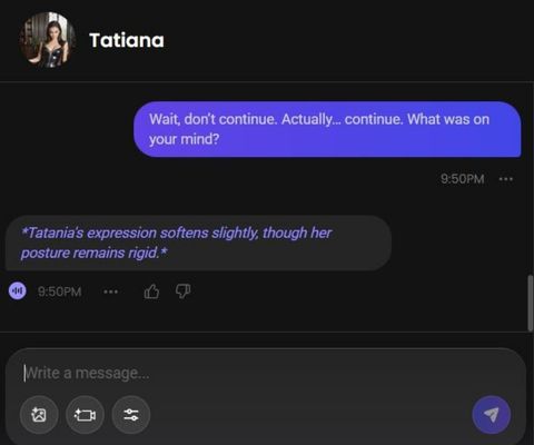 tatiana ivanka ai character chat history 3