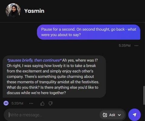 yasmin habib ai character chat experience 3